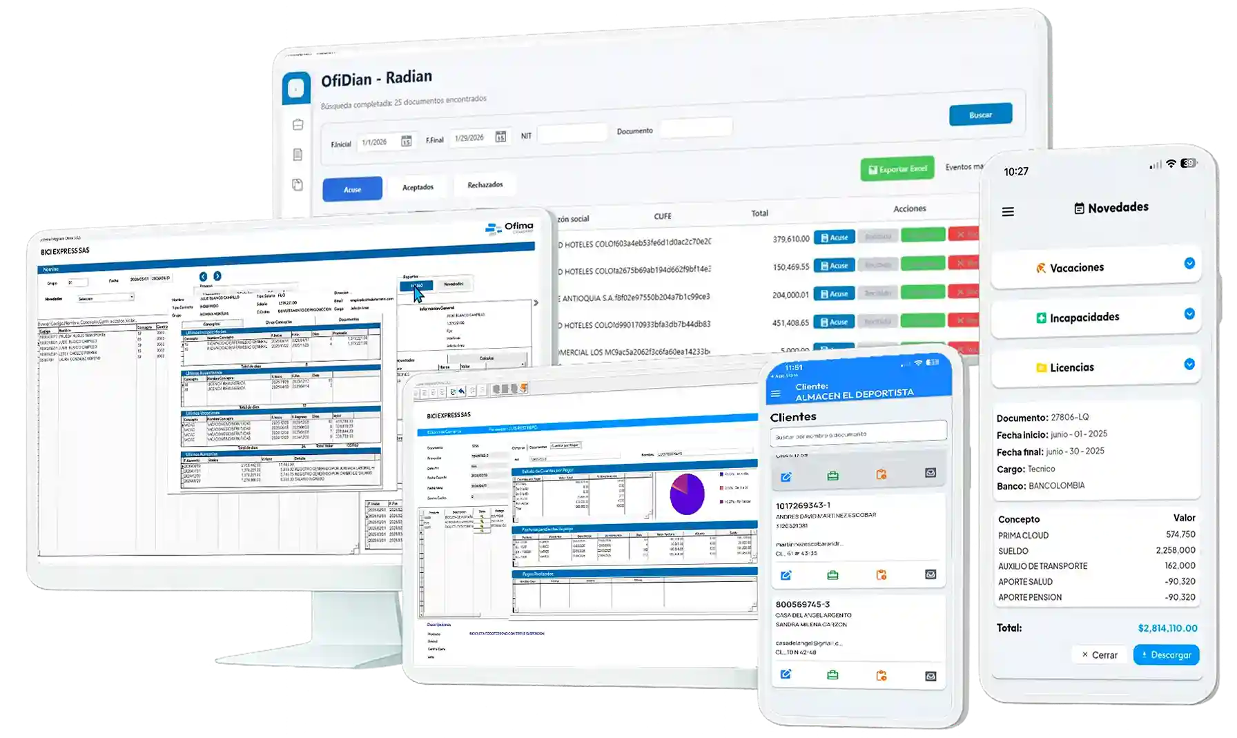 ERP Dashboard Ofima
