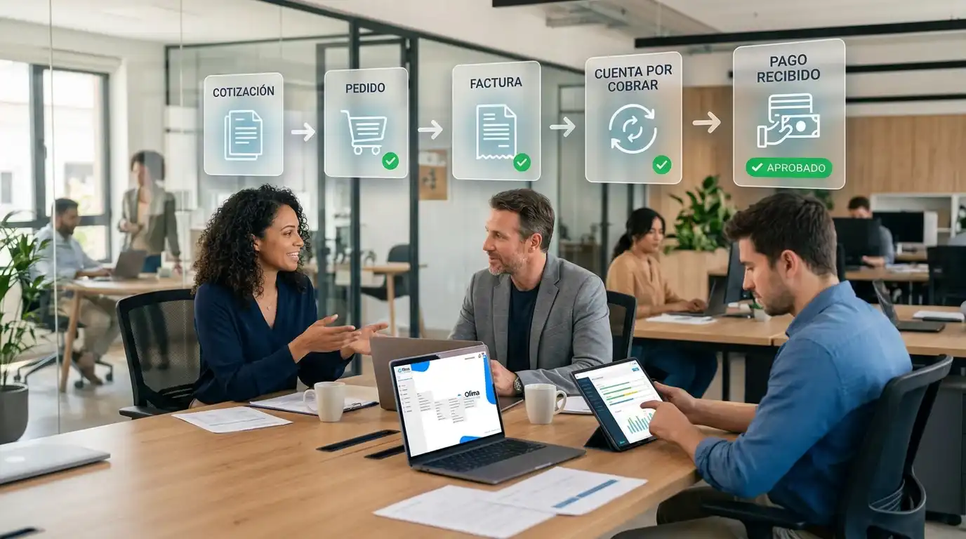Gestión comercial con ERP: de la cotización al cobro en una sola plataforma