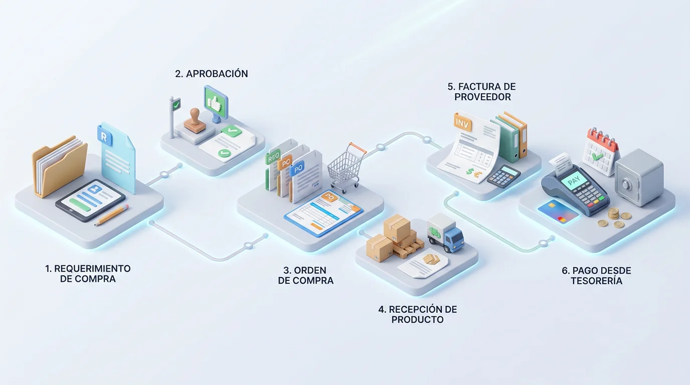 Gestión de compras y tesorería con ERP: del requerimiento al pago en una sola plataforma
